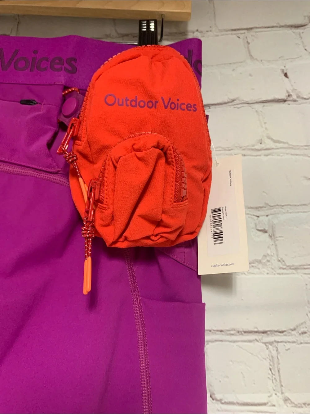 NEW Outdoor Voices Snack Pack Grape High-Rise Active Shorts Size L - Picture 7 of 8